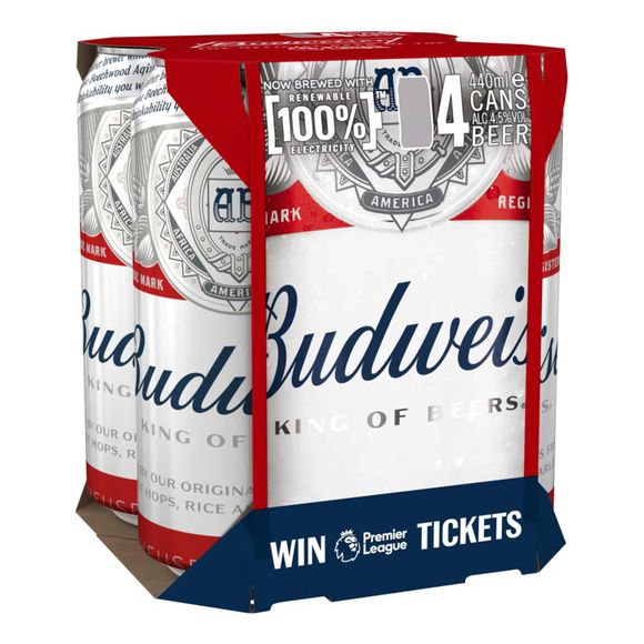 Budweiser Limited Edition Beer 4 X 440ml